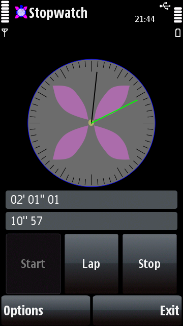 MathiolaStopWatch for Symbian touch